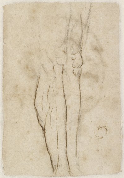 Verso: Skizze eines Beinpaares, WA1846.156 von Raffaello Sanzio Raphael